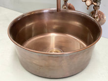 Load image into Gallery viewer, Alpha Copper Basin - indoor and outdoor use
